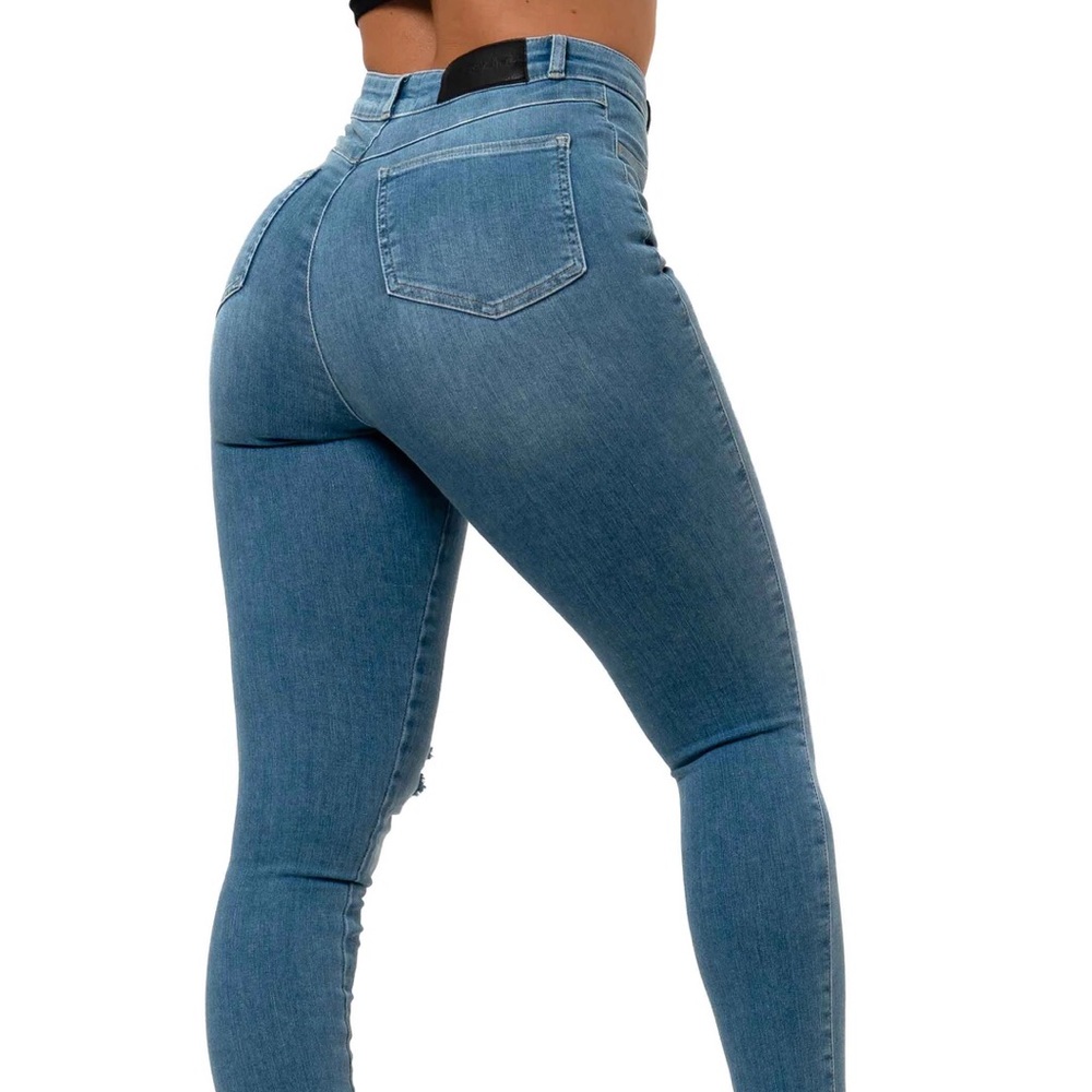 Women's Blue Skinny Jeans - Picture 3 of 10